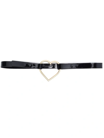 Blumarine Heart-buckle Belt In Black