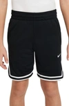 Nike Dri-fit Dna Big Kids' (boys') Basketball Shorts In Black/white