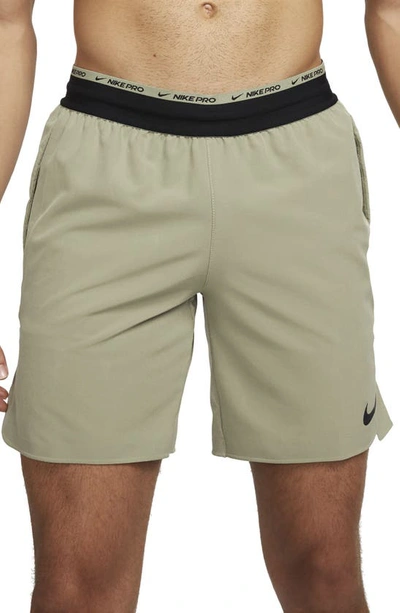 Nike Men's Dri-fit Flex Rep Pro Collection 8" Unlined Training Shorts In Brown