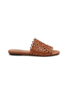 Alaïa ‘vienne' Perforated Strap Leather Slides In Brown