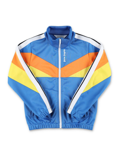 Palm Angels Colour-block Track Jacket In Blue