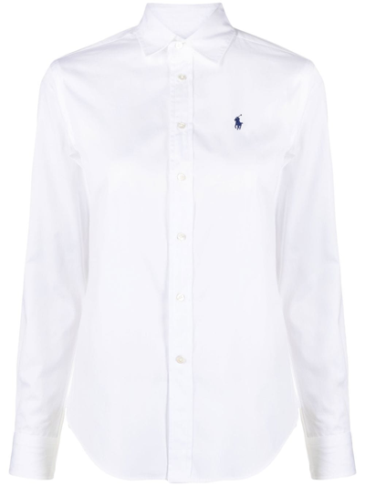 Polo Ralph Lauren Logo-embroidered Shirt In White