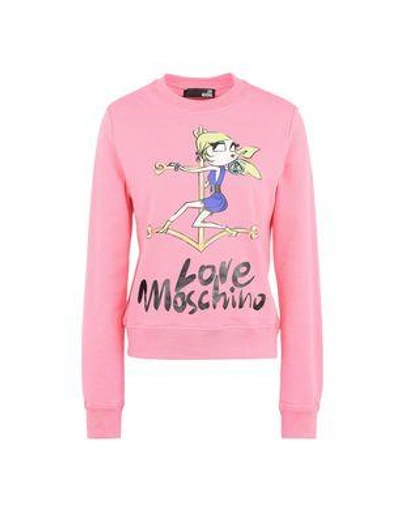 Love Moschino Sweatshirts In Pink