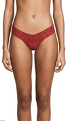 Hanky Panky Signature Lace Low Rise Thong In Cherrywood