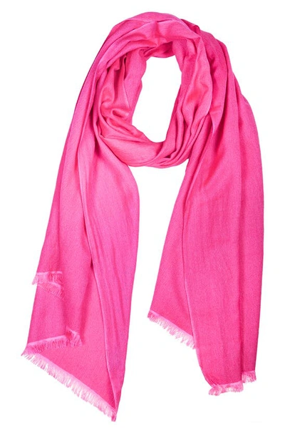 Saachi Cashmere Silk Blend Scarf In Pink