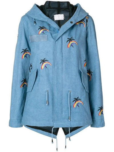 As65 Slim-fit Rainbow Parka - Blue