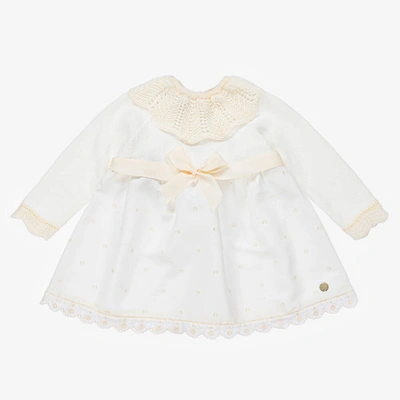 Paz Rodriguez Baby Girls Ivory Cotton Dress
