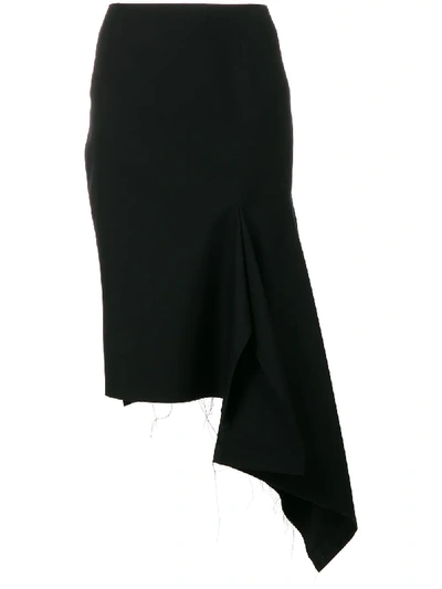 Balenciaga Black Asymmetric Skirt
