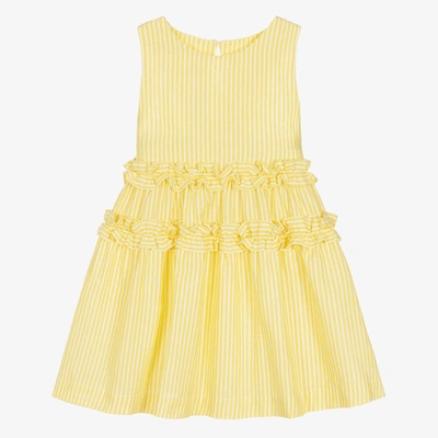 Lapin House Babies' Girls Yellow Stripe Cotton Dress