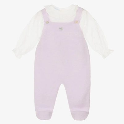 Artesania Granlei Girls Lilac Knit Babysuit Set