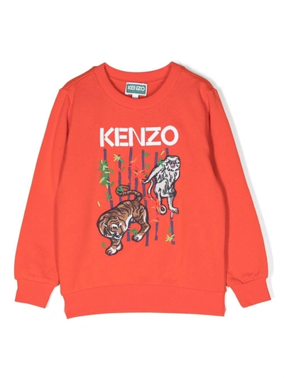 Kenzo Kids' Boys Orange Logo Sweatshirt