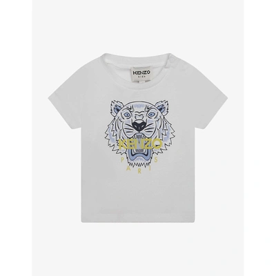 Kenzo Babies' Boys White Cotton Tiger T-shirt