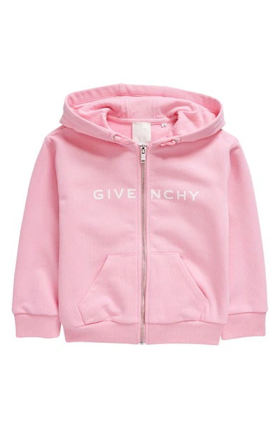 Givenchy Kids' 4g Logo Graphic Zip Hoodie In Rosa