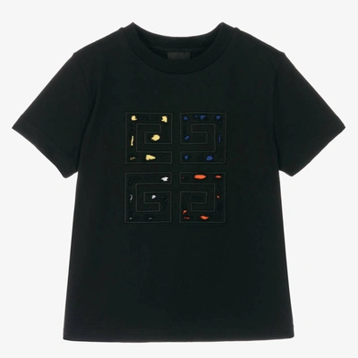 Givenchy Kids' Boys Black 4g Logo T-shirt