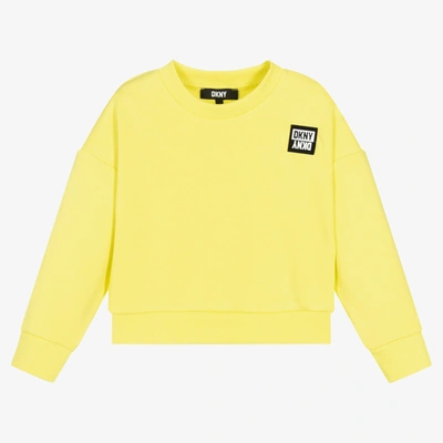 Dkny Babies' Girls Yellow Logo Sweatshirt