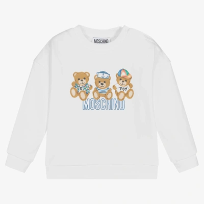 Moschino Baby Babies' Boys White Teddy Bear Sweatshirt