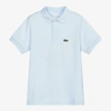 Lacoste Babies' Boys Blue Logo Polo Shirt In Rill Light Blue