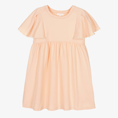 Chloé Teen Girls Pink Ruffle Sleeve Dress