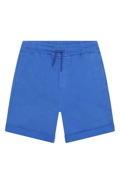Kenzo Teen Boys Blue Cotton Twill Bermuda Shorts