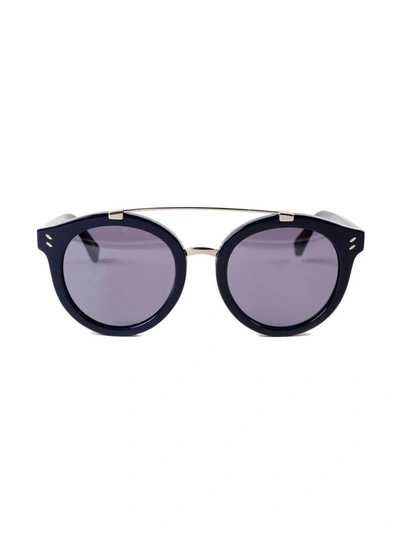 Stella Mccartney Sc0054s Sunglasses In Blue/blue/silver