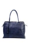 Old Trend Soul Stud Leather Satchel Bag In Navy