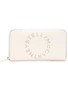 Stella Mccartney Perforated Logo Wallet In Pure White
