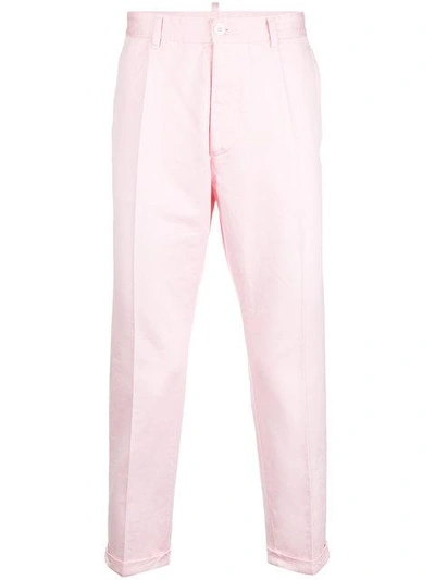 Dsquared2 Tailored Fitted Trousers - Pink & Purple