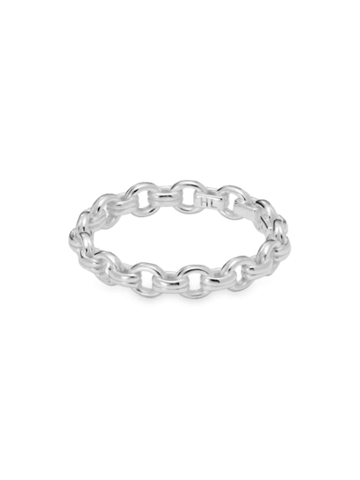 Hatton Labs Silver Harbour Chain Ring In Metallic