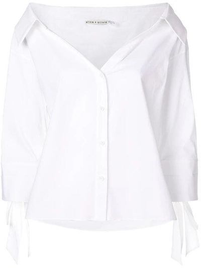 Alice And Olivia Open Neck Shirt