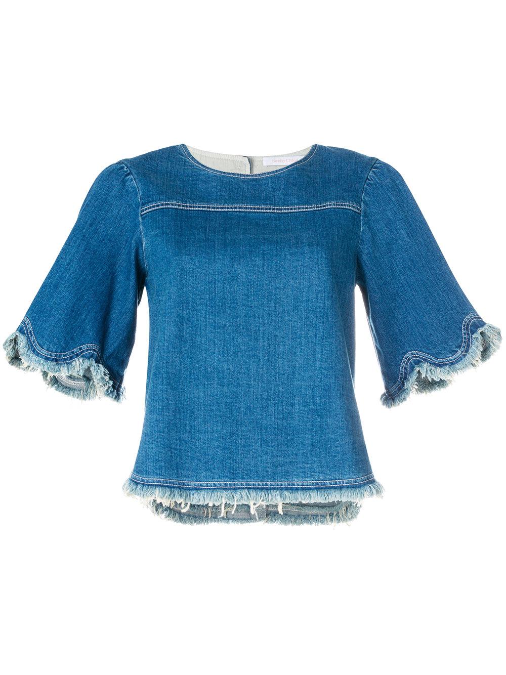 see by chloe denim top