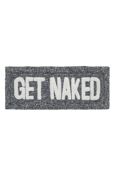 Vcny Home Get Naked Statement Bath Rug In Charcoal