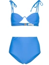 Araks Myriam Bikini Top And  Mallory High Waist Hipster Set In Blue