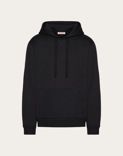 Valentino Cotton Hooded Sweatshirt With Black Untitled Studs