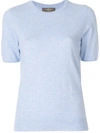 N•peal Cashmere Round Neck T-shirt In Blue