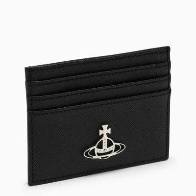 Vivienne Westwood Black Saffiano Leather Card Case