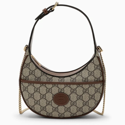 Gucci Mini Beige/ebony Bag In Gg Supreme