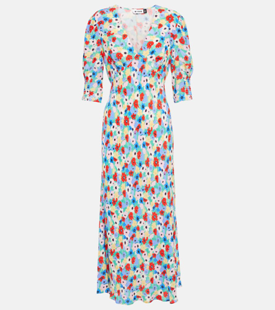 Rixo London Zadie Floral-print Woven Midi Dress In Multi