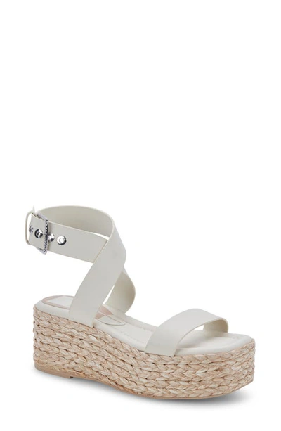 Dolce Vita Women's Cannes Espadrille Platform Wedge Sandals Women's Shoes In Ivory Leather