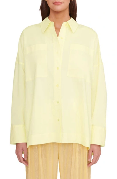 Staud Cotton Payton Collared Shirt In Sunray