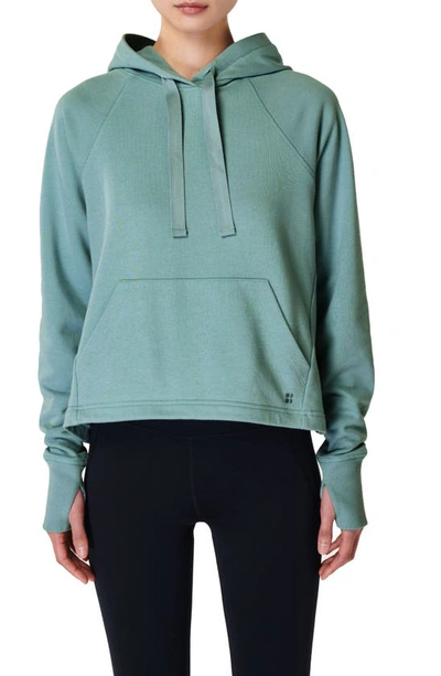 Sweaty Betty Revive Cropped Hoodie In Vapour Blue