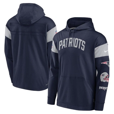 Nike Men's Dri-fit Athletic Arch Jersey (nfl New England Patriots) Pullover Hoodie In Blue