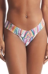 Hanky Panky Printed Daily Original Low Rise Thong In Aura