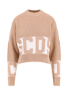 Gcds Sweater In Beige