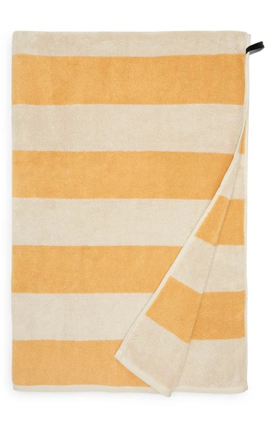 Hay Frotté Stripe Towel In Warm Yellow