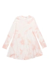 Nordstrom Kids' Print Knit A-line Dress In Pink Lotus Tie Dye