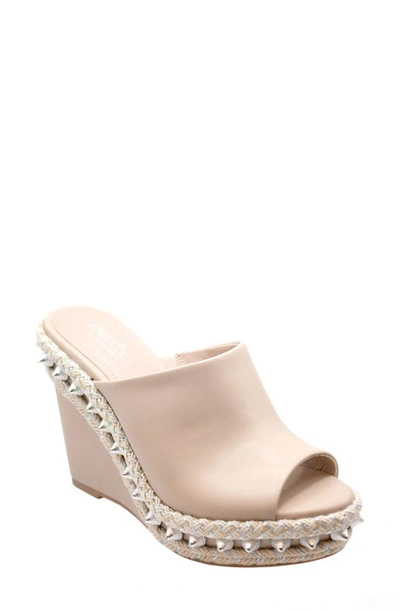 Charles By Charles David Haider Platform Wedge Sandal In Beige-sm