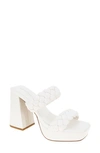 Bcbgeneration Gemma Platform Slide Sandal In White