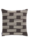 The Conran Shop Brick Stripe Linen Accent Pillow In Black