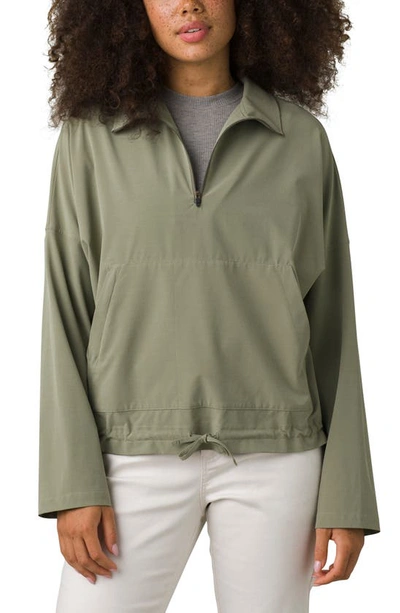 Prana Railay Half Zip Pullover In Sage