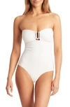 Sea Level U-bar Bandeau One-piece Swimsuit In White